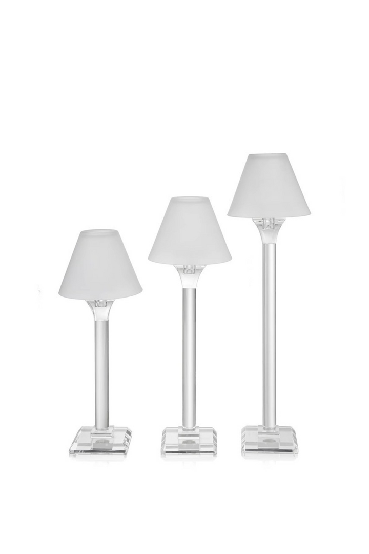 Crystal Lamp with Frosted Glass Lamp Shade 35cm