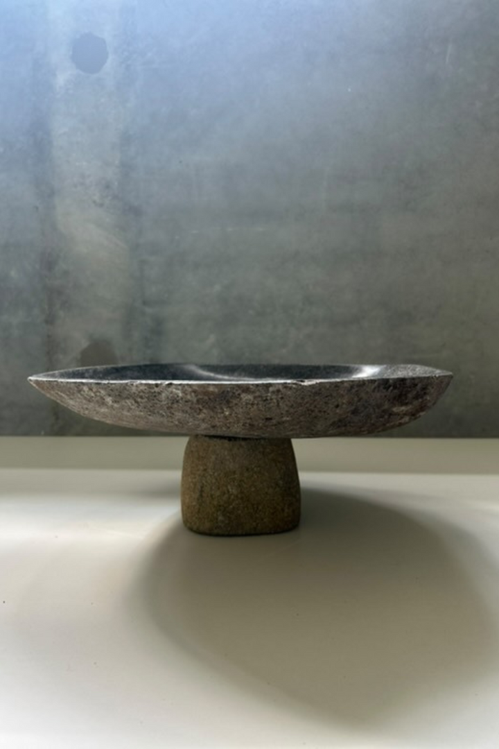 Stone Pedestal Dish